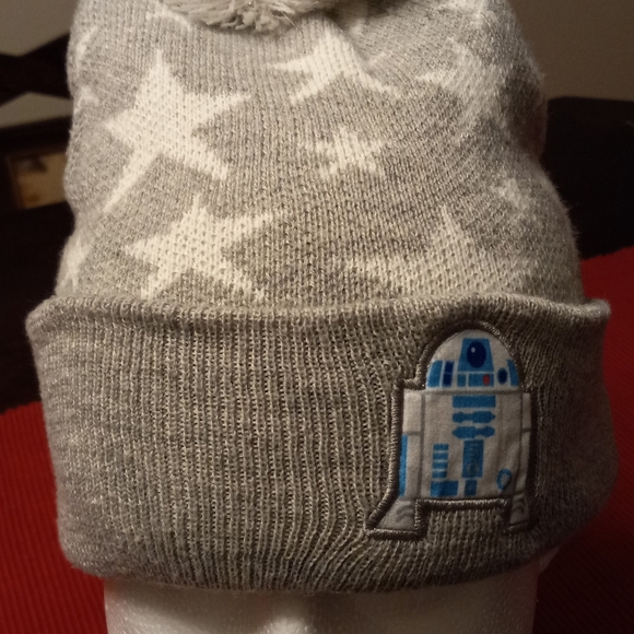 Star Wars R2-D2 Pom Pom Beanie Unisex Adult. - Picture 3 of 6